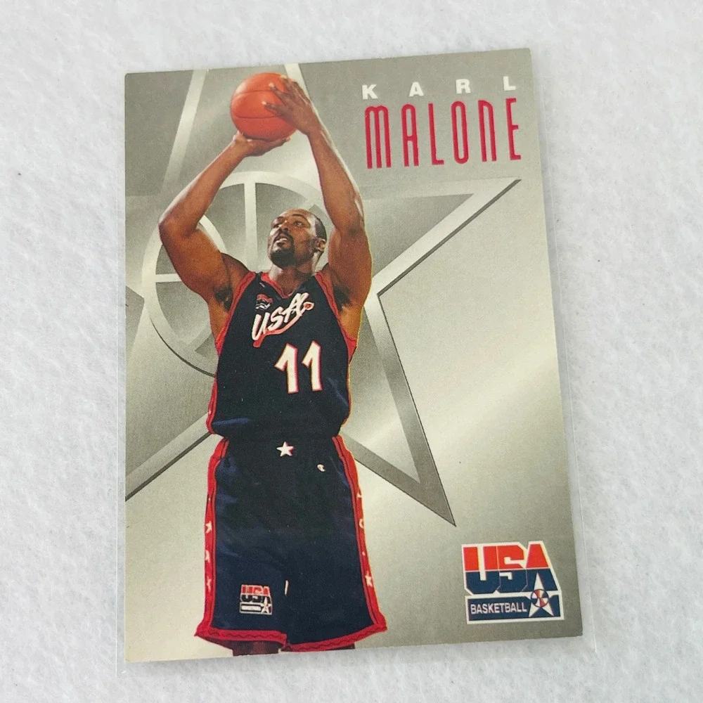 1996 SkyBox USA Basketball Karl Malone Card 4 Fleer Texaco Dream Team NBA